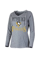 Pittsburgh Penguins Womens Grey Mainstream Hooded Sweatshirt