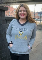 Pittsburgh Penguins Womens Grey Mainstream Hooded Sweatshirt