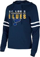 St Louis Blues Womens Navy Blue Marathon Hooded Sweatshirt