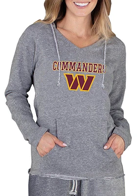 Concepts Sport Washington Commanders Womens Grey Mainstream Terry Hooded Sweatshirt