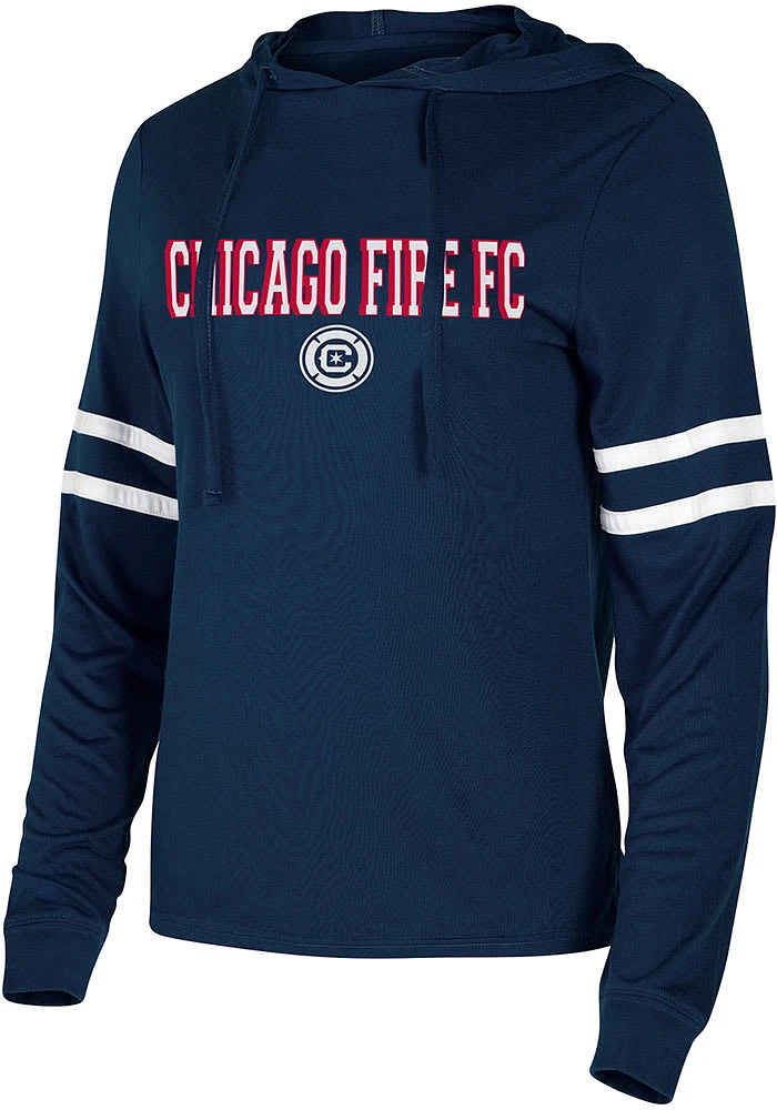 Chicago Fire Womens Navy Blue Marathon Hooded Sweatshirt