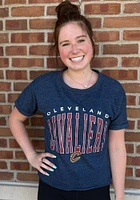 Cleveland Cavaliers Womens Navy Blue Mainstream Short Sleeve T-Shirt