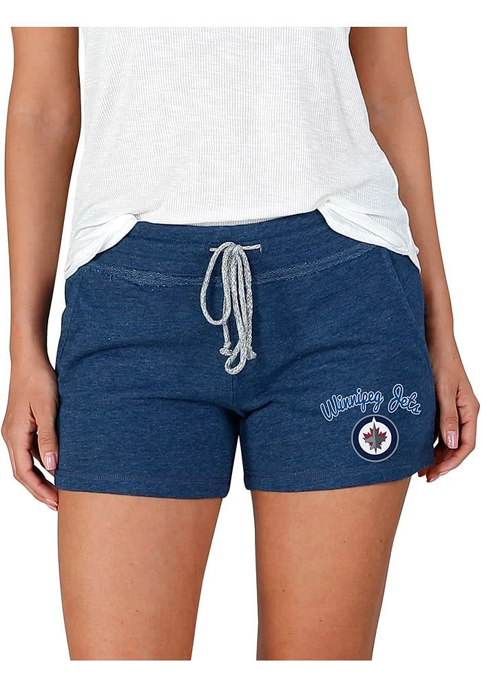 Concepts Sport Winnipeg Jets Womens Navy Blue Mainstream Terry Shorts