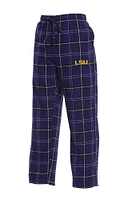 Concepts Sport LSU Tigers Mens Purple Ultimate Plaid Sleep Pants