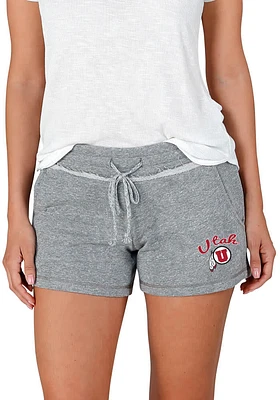 Concepts Sport Utah Utes Womens Grey Mainstream Terry Shorts