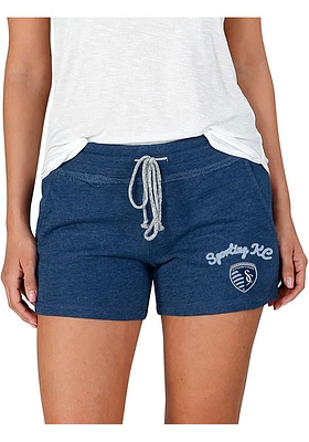 Concepts Sport Sporting Kansas City Womens Navy Blue Mainstream Terry Shorts