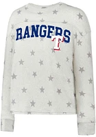 Texas Rangers Womens White Agenda Crew Sweatshirt