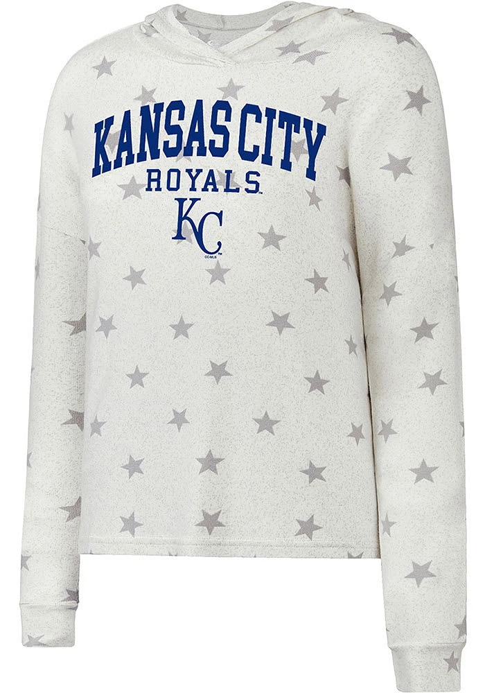 Kansas City Royals Womens White Agenda Hooded Sweatshirt