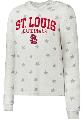 St Louis Cardinals Womens White Agenda Hooded Sweatshirt