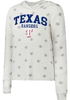 Texas Rangers Womens White Agenda Hooded Sweatshirt