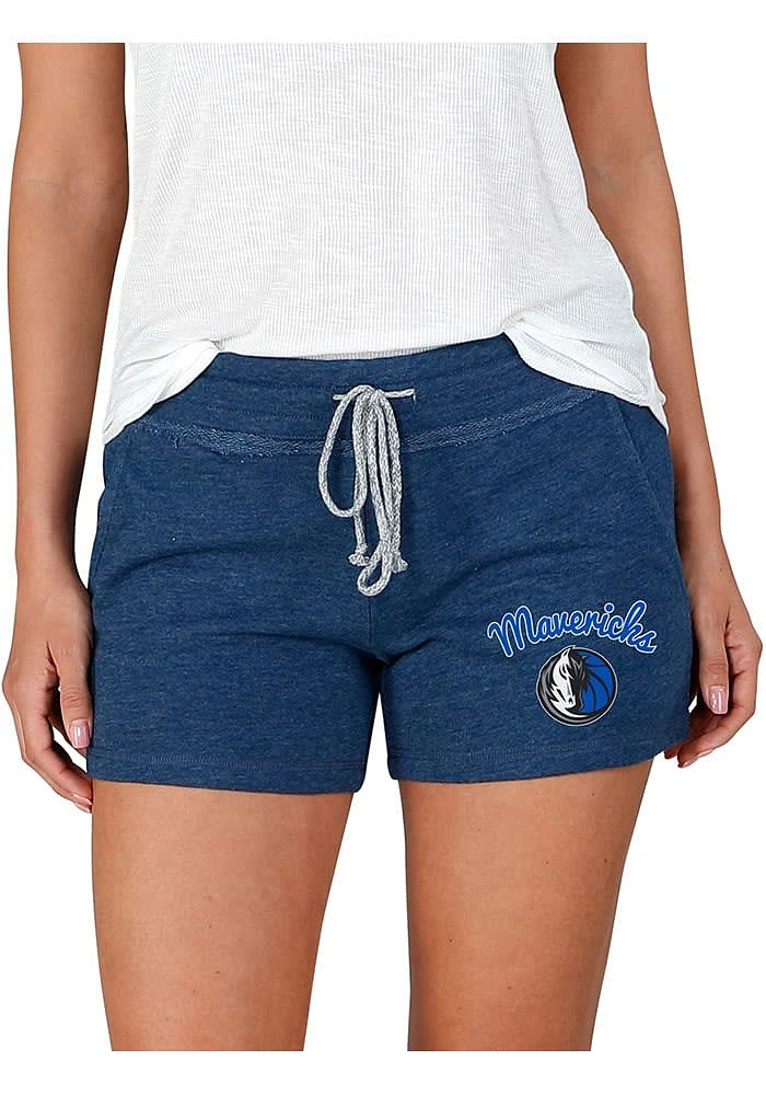 Concepts Sport Dallas Mavericks Womens Navy Blue Mainstream Terry Shorts