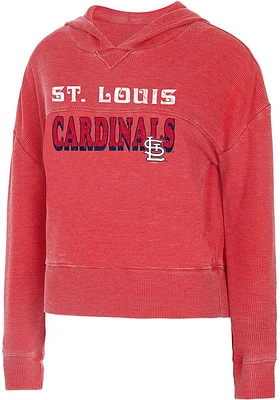 St Louis Cardinals Womens Red Resurgence Hooded Sweatshirt