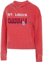 St Louis Cardinals Womens Red Resurgence Hooded Sweatshirt