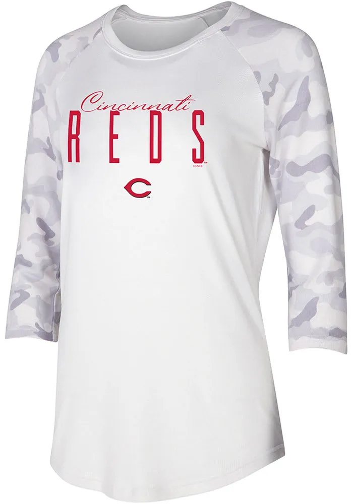 Cincinnati Reds Womens Green Composite LS Tee