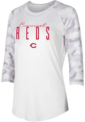 Cincinnati Reds Womens Green Composite LS Tee