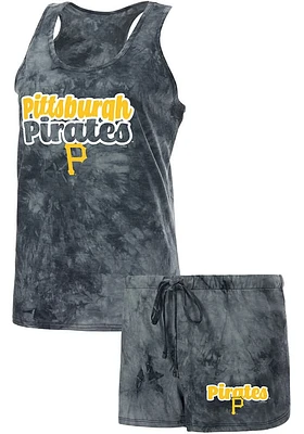 Pittsburgh Pirates Womens Charcoal Billboard PJ Set