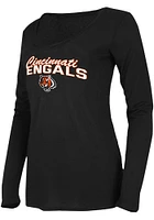 Cincinnati Bengals Womens Black Marathon LS Tee