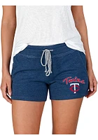 Concepts Sport Minnesota Twins Womens Navy Blue Mainstream Terry Shorts