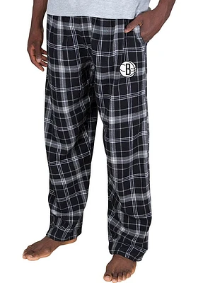 Concepts Sport Brooklyn Nets Mens Black Ultimate Flannel Sleep Pants