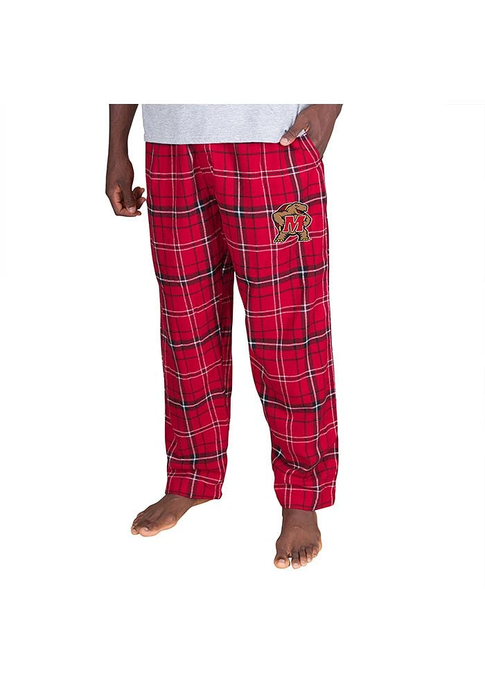 Mens Maryland Terrapins Red Concepts Sport Ultimate Flannel Loungewear Sleep Pants