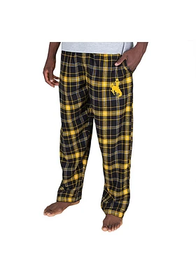 Concepts Sport Wyoming Cowboys Mens Black Ultimate Flannel Sleep Pants