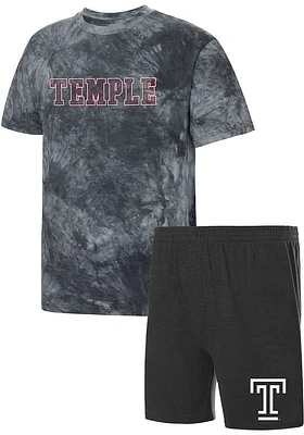 Concepts Sport Temple Owls Mens Charcoal Billboard Tie Dye Sleep Pants
