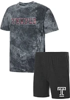 Concepts Sport Temple Owls Mens Charcoal Billboard Tie Dye Sleep Pants