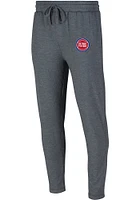 Detroit Pistons Mens Charcoal Powerplay Fashion Sweatpants