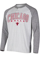 Concepts Sport Chicago Bulls Grey Ledger Long Sleeve Fashion T Shirt
