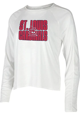 Concepts Sport St Louis Cardinals Womens White Gable Loungewear Sleep Shirt