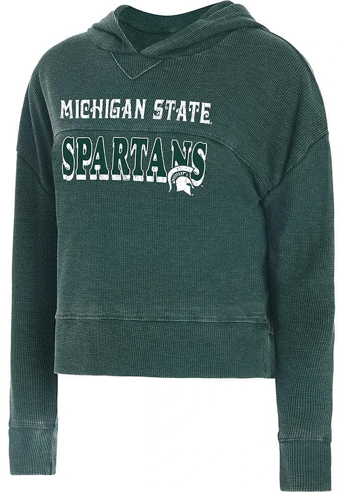 Michigan State Spartans Womens Green Resurgence Hooded Sweatshirt
