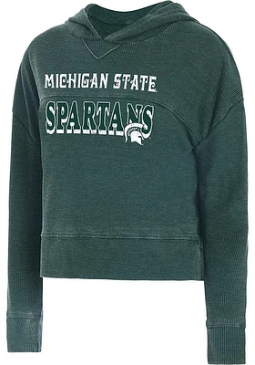 Michigan State Spartans Womens Green Resurgence Hooded Sweatshirt