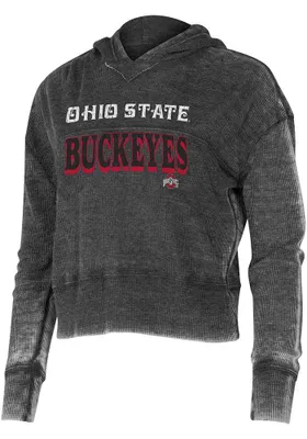 Ohio State Buckeyes Womens Charcoal Resurgence Classic Hooded Sweatshirt