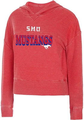 SMU Mustangs Womens Red Resurgence Hooded Sweatshirt