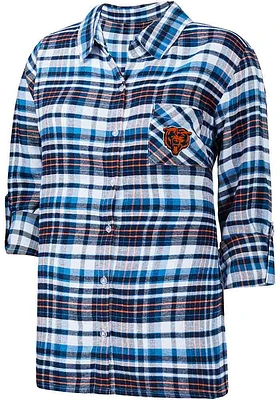 Concepts Sport Chicago Bears Womens Navy Blue Mainstay Loungewear Sleep Shirt