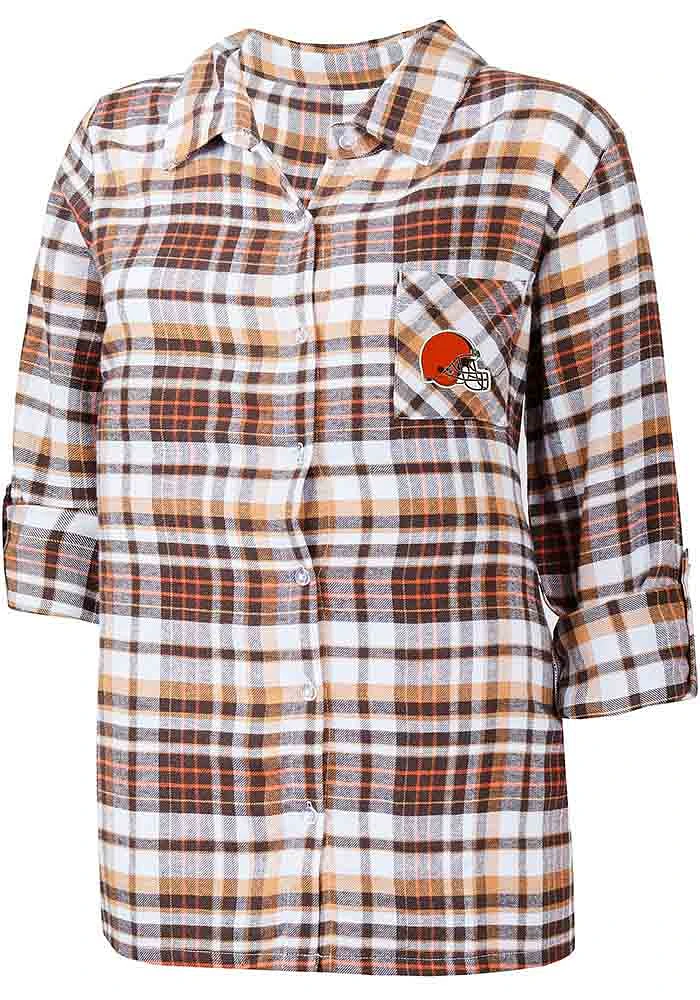 Concepts Sport Cleveland Browns Womens Brown Mainstay Loungewear Sleep Shirt