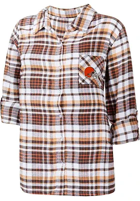 Concepts Sport Cleveland Browns Womens Brown Mainstay Loungewear Sleep Shirt