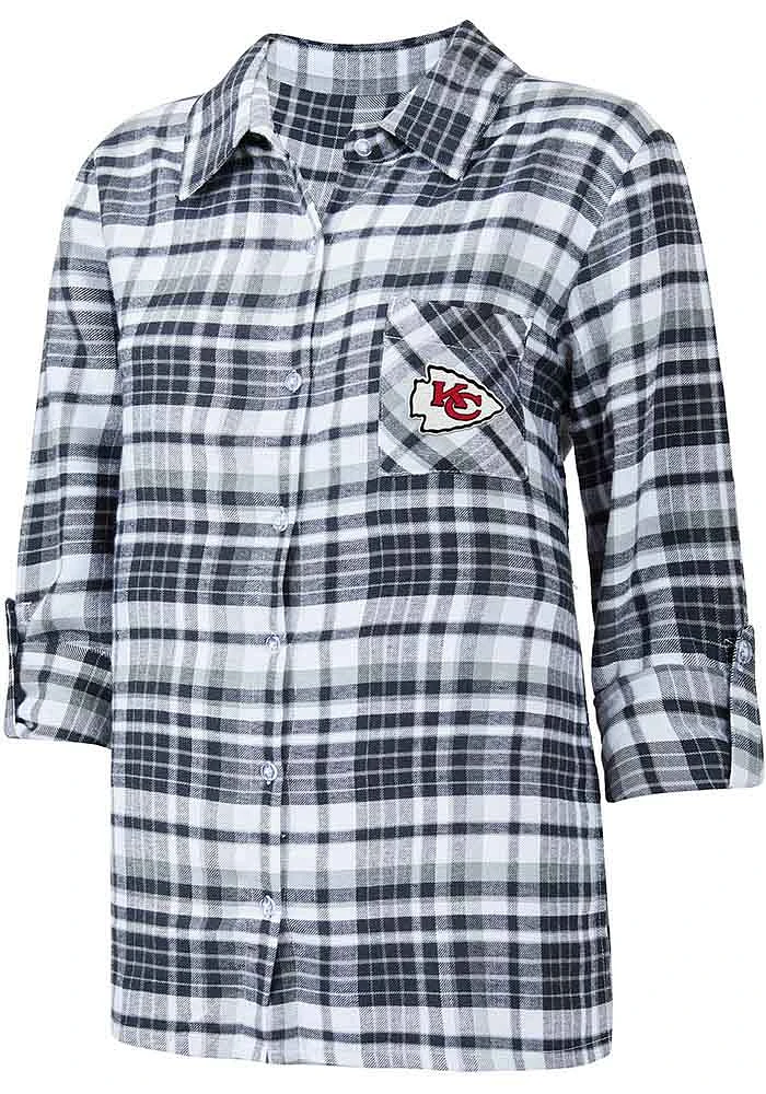 Kansas City Chiefs Womens Black Mainstay Loungewear Sleep Shirt