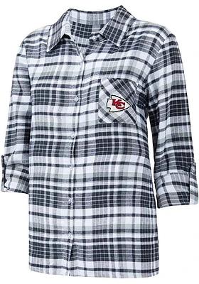 Kansas City Chiefs Womens Black Mainstay Loungewear Sleep Shirt