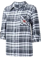 Kansas City Chiefs Womens Black Mainstay Loungewear Sleep Shirt