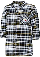 Concepts Sport Pittsburgh Steelers Womens Black Mainstay Loungewear Sleep Shirt