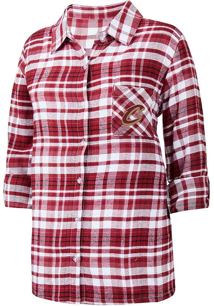 Concepts Sport Cleveland Cavaliers Womens Maroon Mainstay Loungewear Sleep Shirt