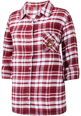 Concepts Sport Cleveland Cavaliers Womens Maroon Mainstay Loungewear Sleep Shirt