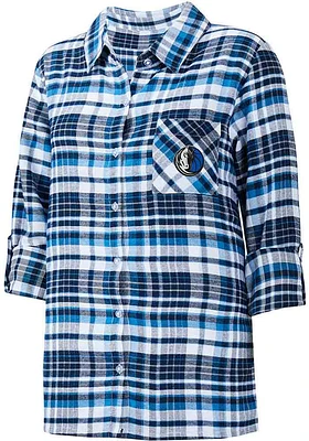 Concepts Sport Dallas Mavericks Womens Navy Blue Mainstay Loungewear Sleep Shirt