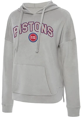 Detroit Pistons Womens Grey Intermission Hooded Sweatshirt