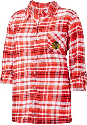 Concepts Sport Chicago Blackhawks Womens Red Mainstay Loungewear Sleep Shirt