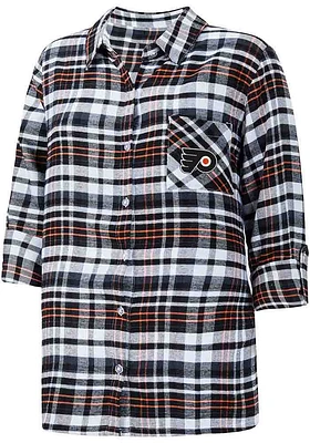Concepts Sport Philadelphia Flyers Womens Black Mainstay Loungewear Sleep Shirt