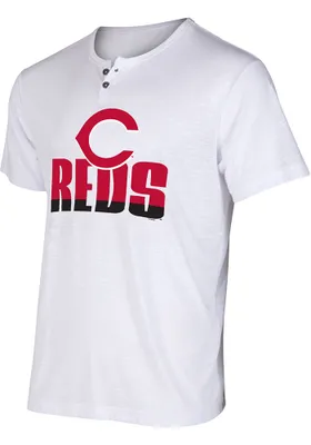 Cincinnati Reds White Team Stripe Tee Short Sleeve T Shirt