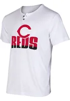 Cincinnati Reds White Team Stripe Tee Short Sleeve T Shirt