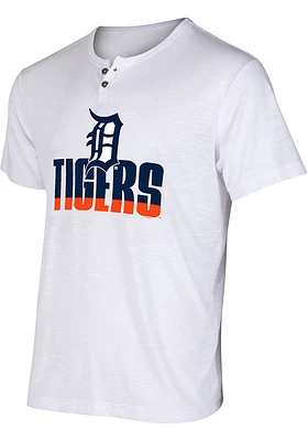 Concepts Sport Detroit Tigers White Team Stripe Tee Short Sleeve T Shirt